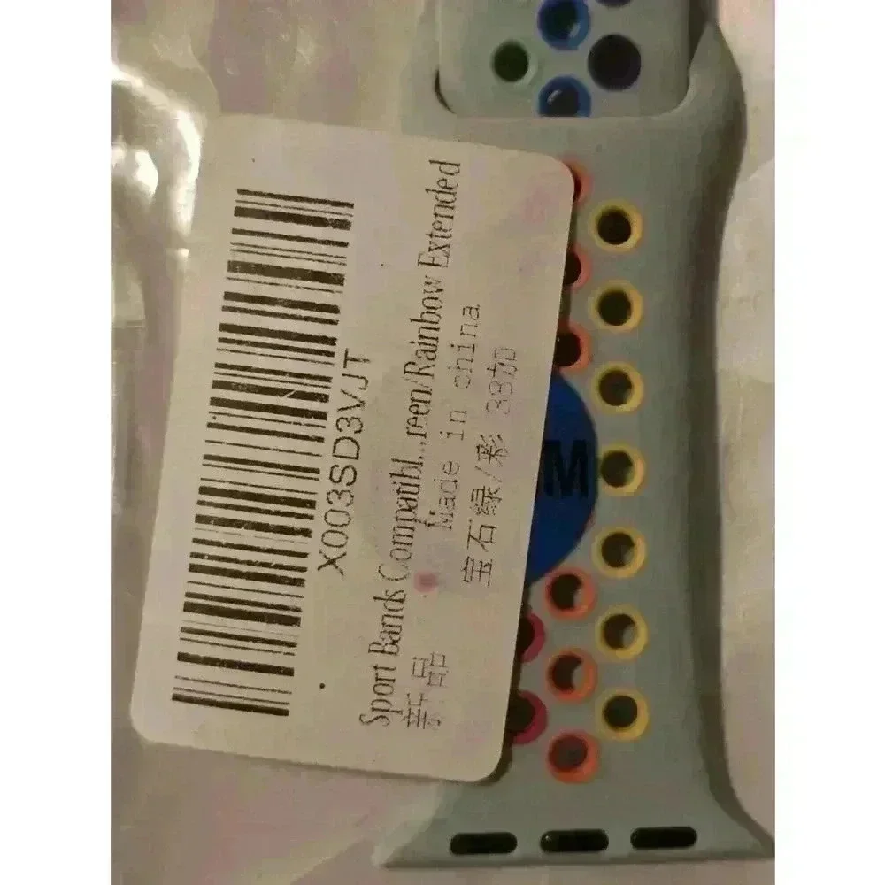 38mm Blue‎ Sports Band With Rainbow